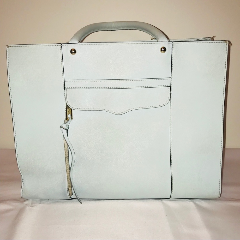 REBECCA MINKOFF Light Blue Leather Tote - Picture 5 of 8